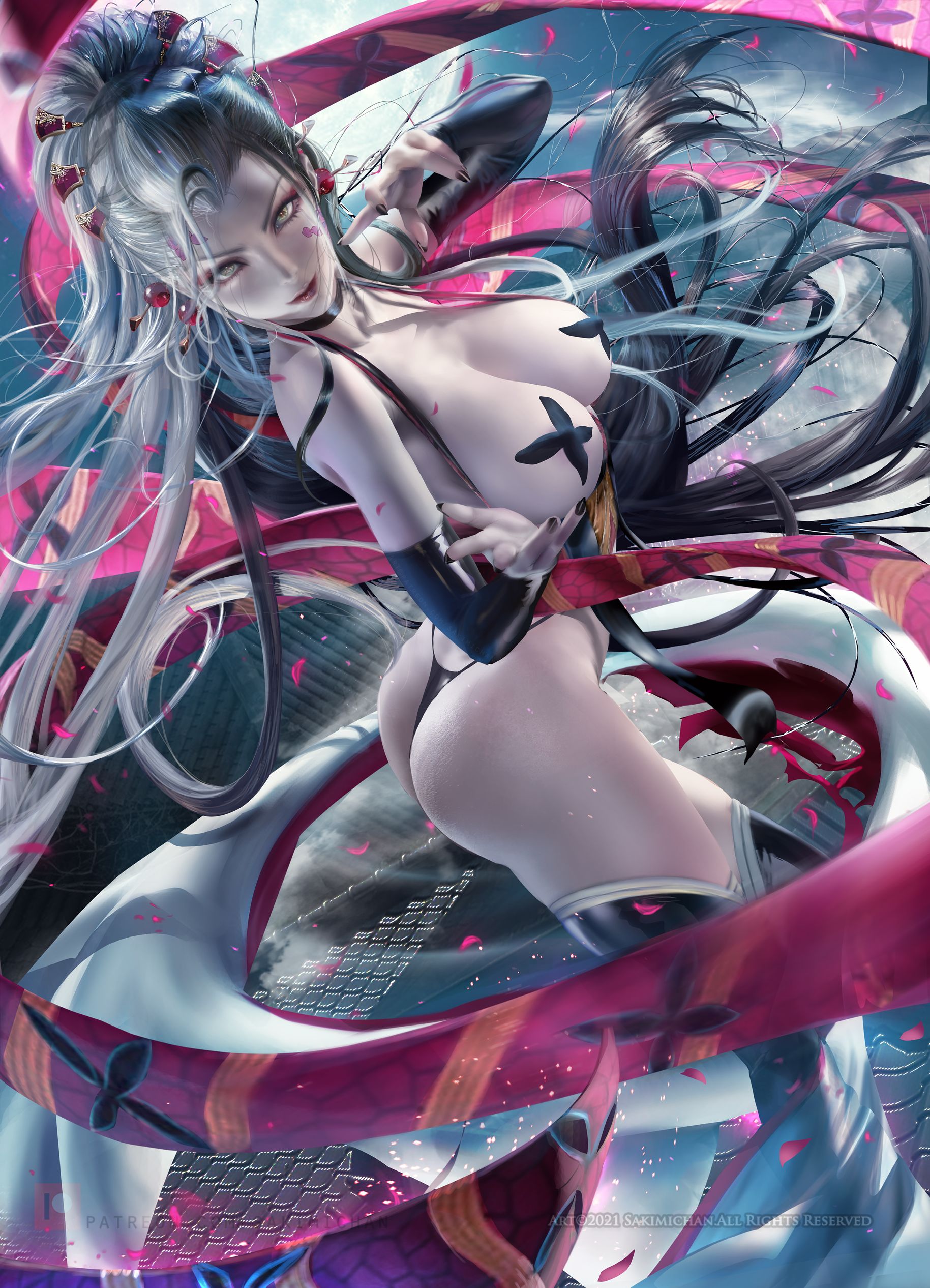 画师sakimichan2022年4月更新，纯图包125P，百度云553.74MB