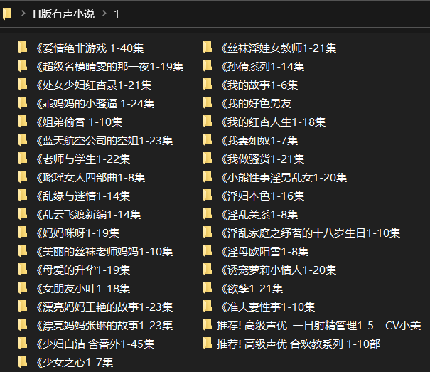 R18 H有声小说合集1(735个文件 19.7G)