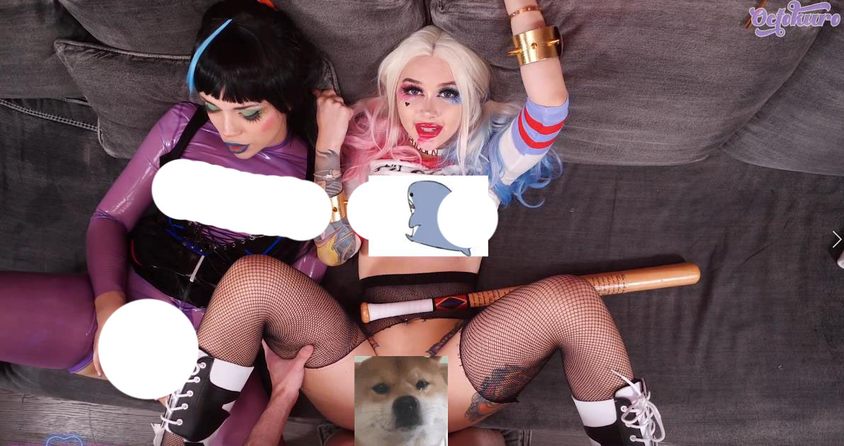 Harley Quinn And Punchline Chill On Cock 1080p