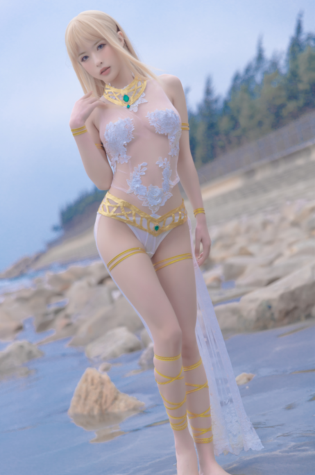 知名动漫博主@清水由乃 玛丽萝丝 白色泳衣 [33P355MB]