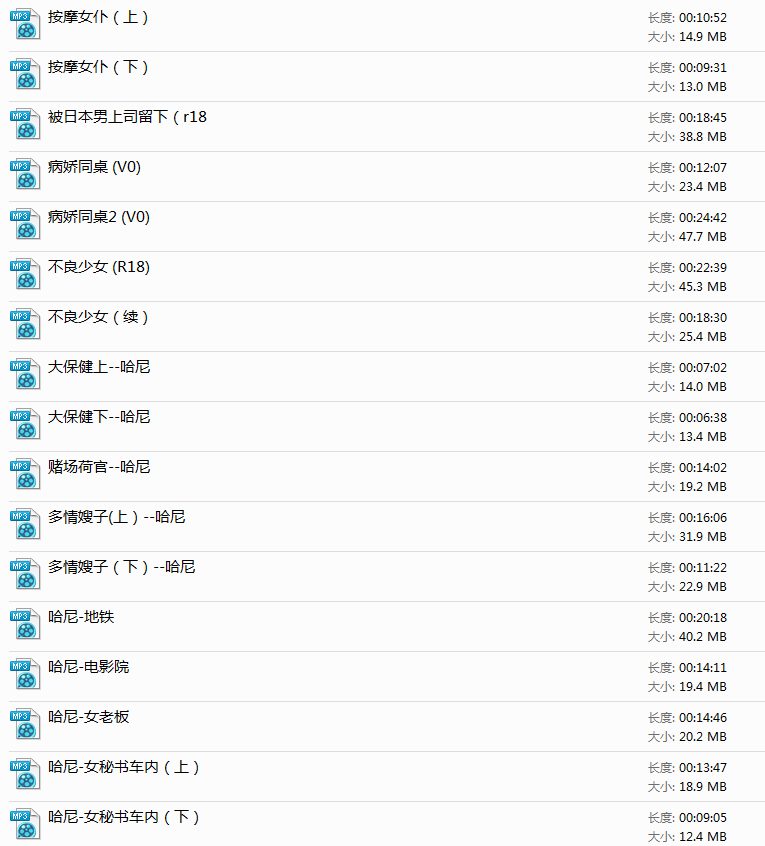 NO.75 Miss哈尼 音频合集1 [59A/1.54G]（查重版）