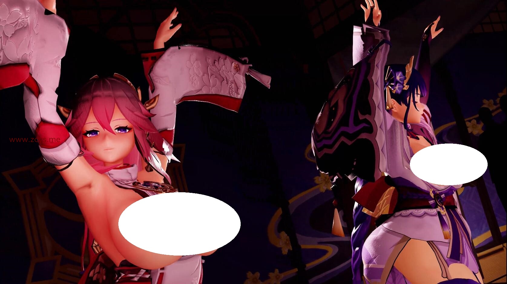 【MMD】将军、神子、九条裟罗-桃源恋歌[1V - 1.1G]