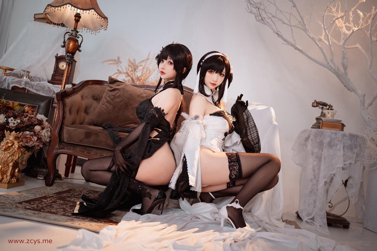 【Cos/写真】rioko凉凉子 - NO.95 黑白镇海双人 [35P1V-560MB]
