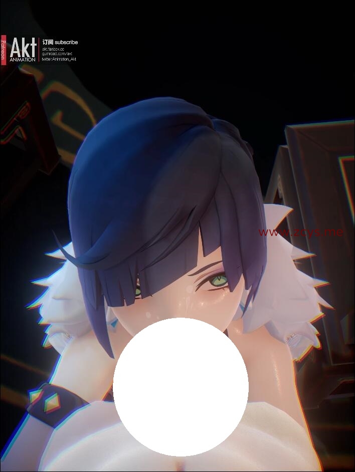 【3D/动画】Akt7月特供 夜兰口交+足交（2V/200M）