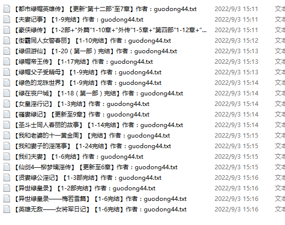 【自打包】小说贴-【guodong44】作品合集(20本)