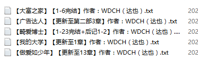 【自打包】小说贴-【WDCH（达也）】作品合集（5本）