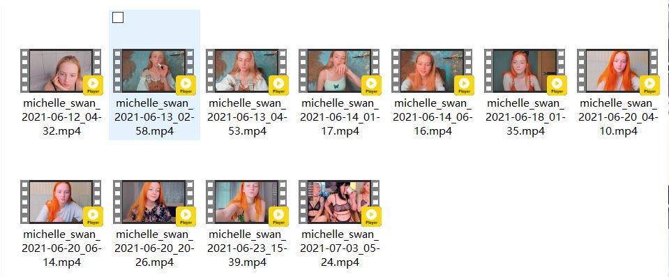 [自购][115sha1]欧美超白CB站主播michelle_swan直播录屏第6部分[58.5G/36V]