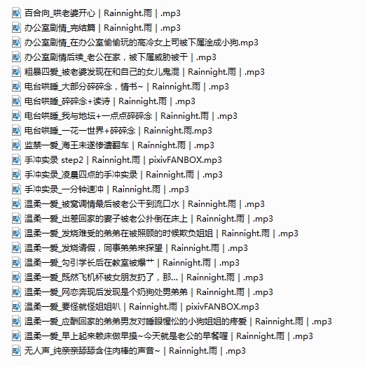NO.317 Rainnight音频合集24A