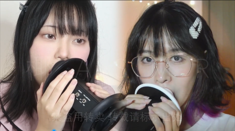 NO.313 其实是椰子啦&千岁堇联动,双人舔耳