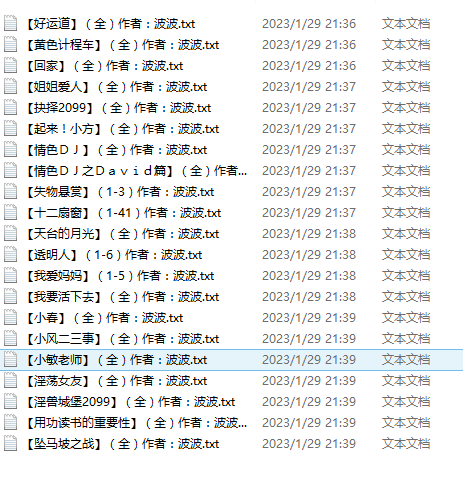 小说贴-波波作品合集（21本）