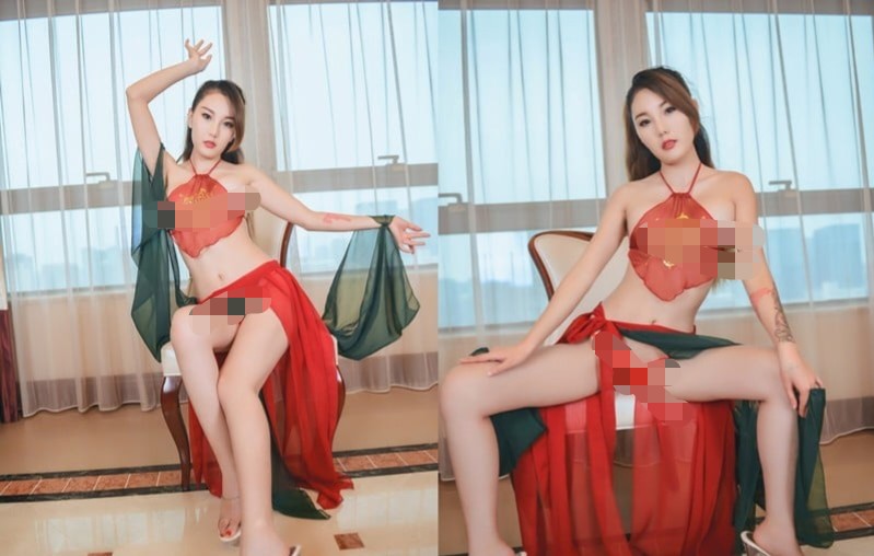 人气PANS美乳翘臀女神【美惠子】诱人私拍~大红复古情趣装薄纱透视露奶露逼 542M