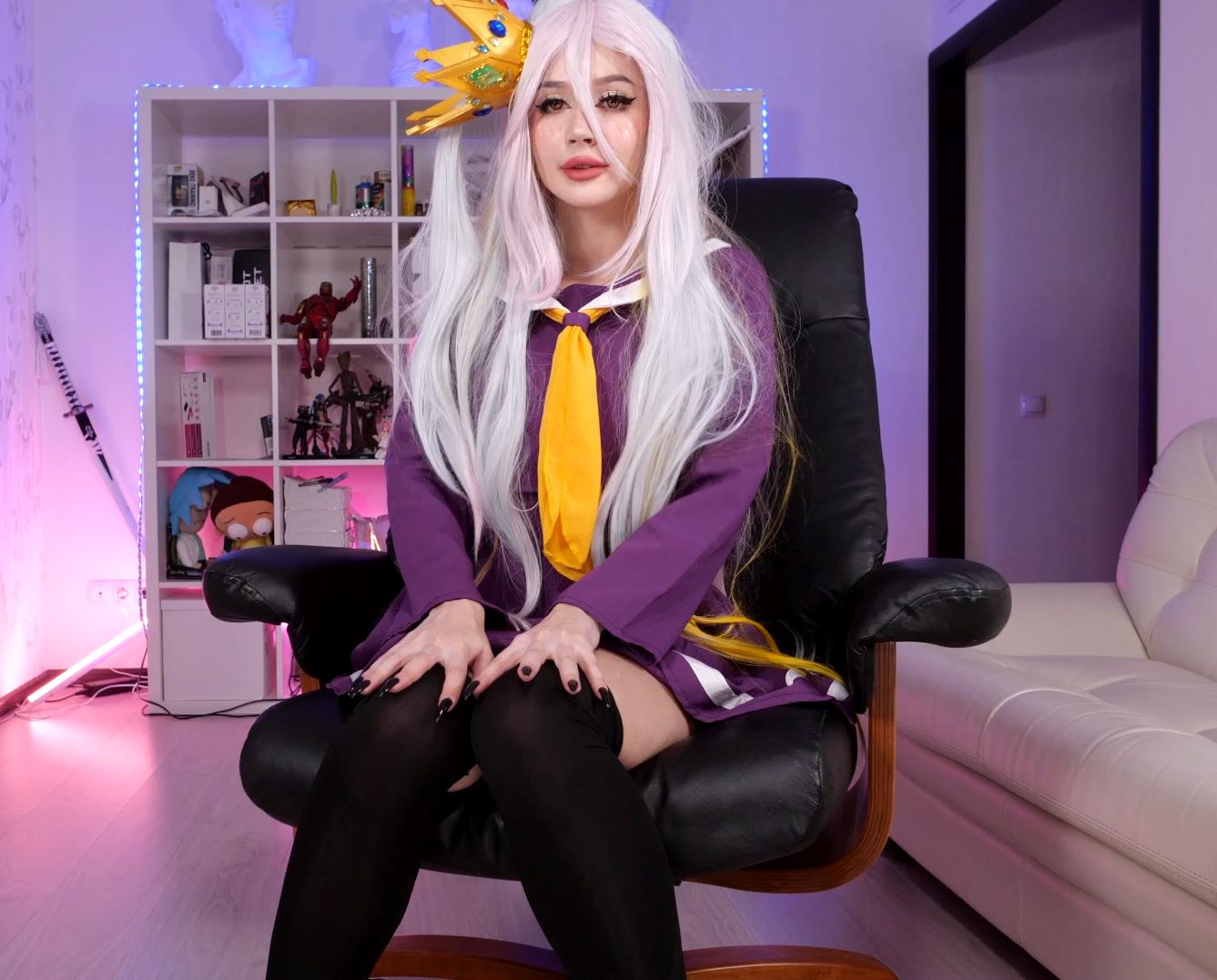 [COSPLAY]-[Purple Bitch]-游戏人生白-(1V/4.5GB)