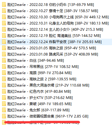 (补档)微密圈超骚极品网红-脸红Dearie原版19套合集（nP,nV,6.64G）