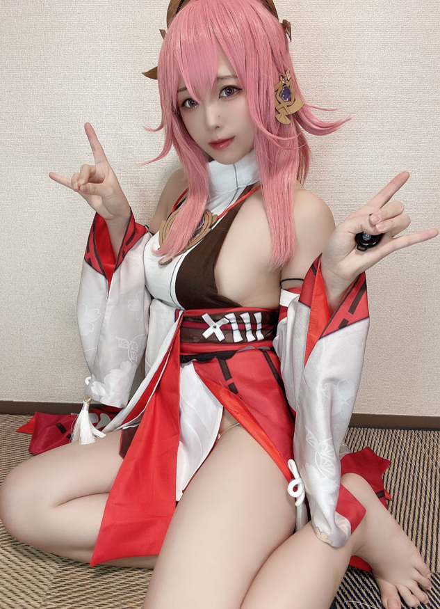 Rizuna - 八重神子コスプレ自撮り写真集  【91P477M】
