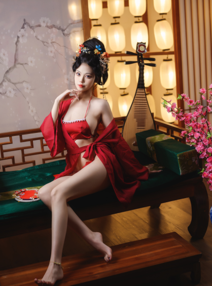 著名cos-蜜汁猫裘-唐宫夜宴 原版(61P,1V,2.11G)