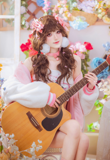 cos-南桃momo-少女吉他与蝴蝶结 原版（28P,240M）