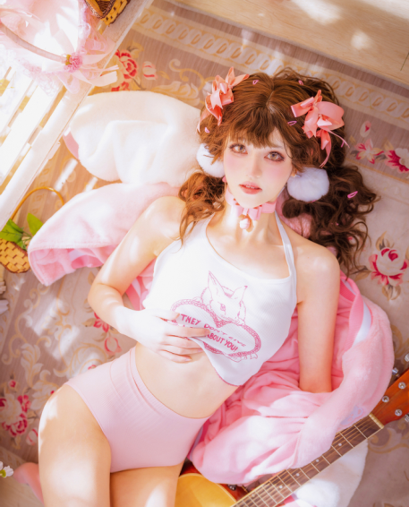 cos-南桃momo-少女吉他与蝴蝶结 原版（28P,240M）