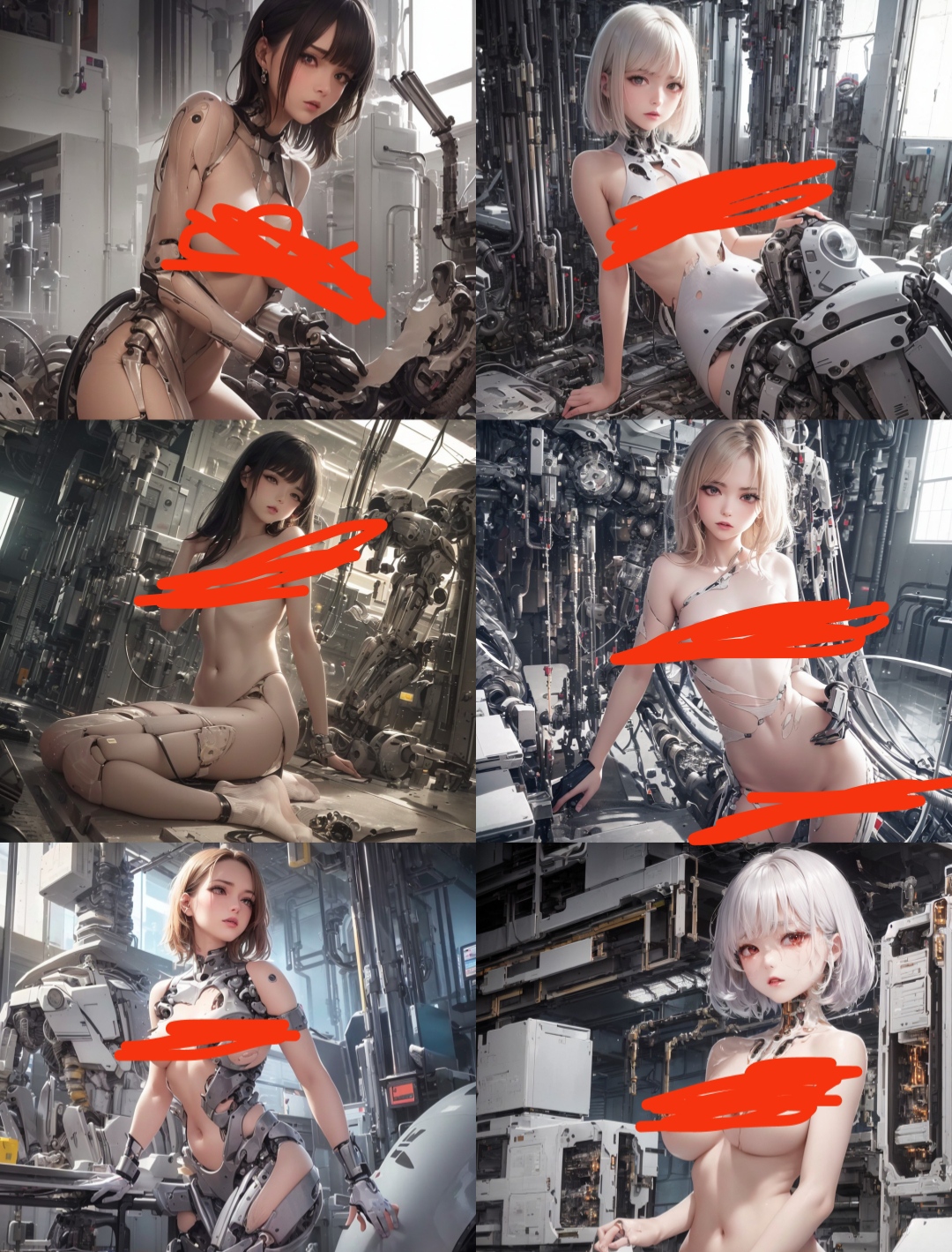 【合集】HANDCLEANMISTS AI智能生成女性机械人整合★超高渲染 (完)[240m，900p]