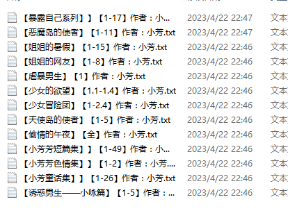 小说贴-小芳作品合集（13本）