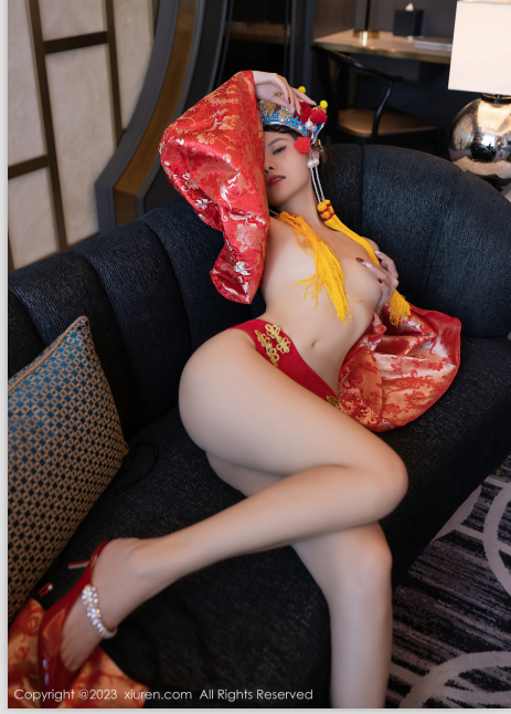 超高颜值模特-阿朱-秀人写真-京剧肚兜(82P,713M)