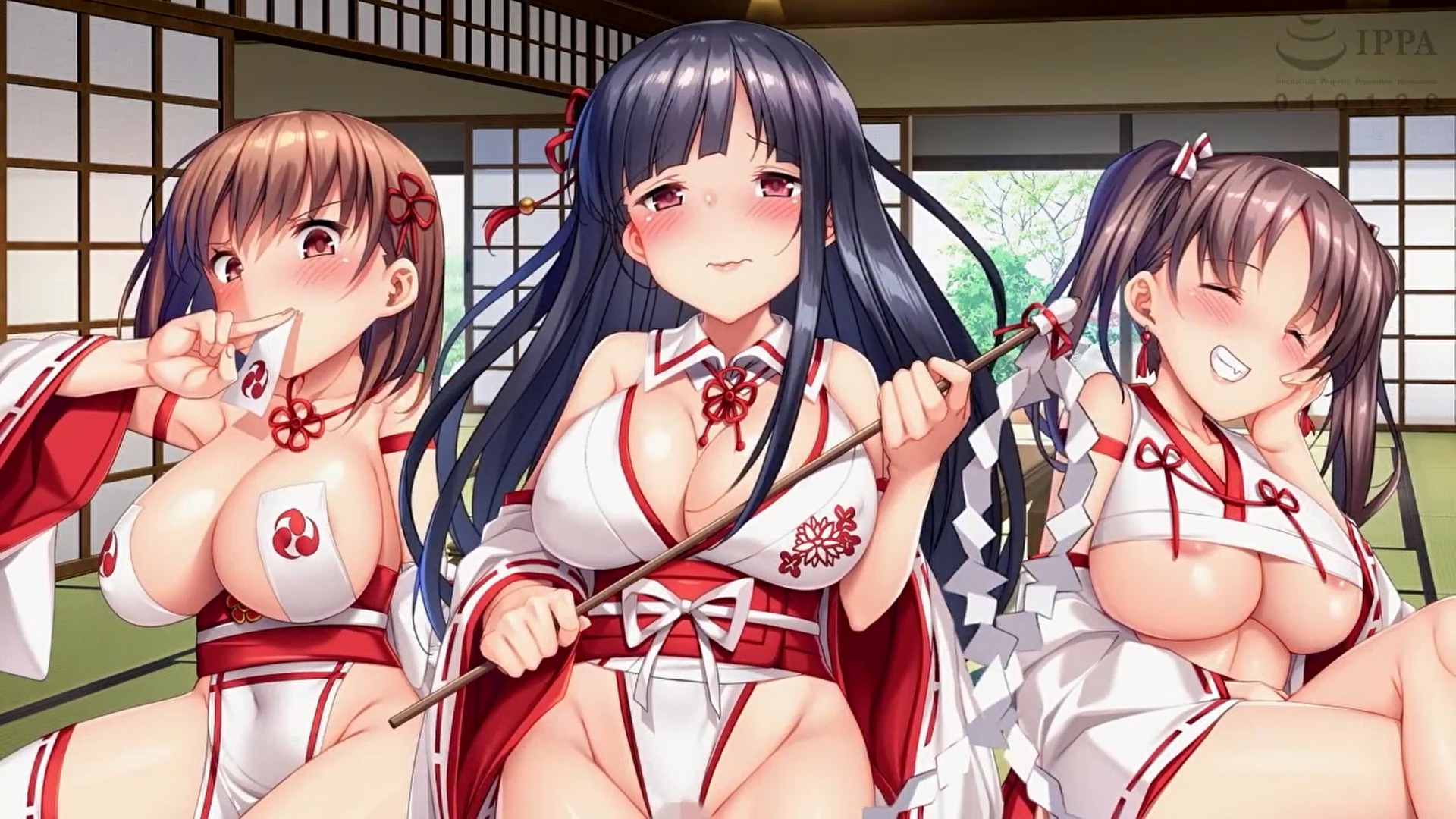 2D HenTai 影片：献给贯巫女三姐妹的子宫（720P）
