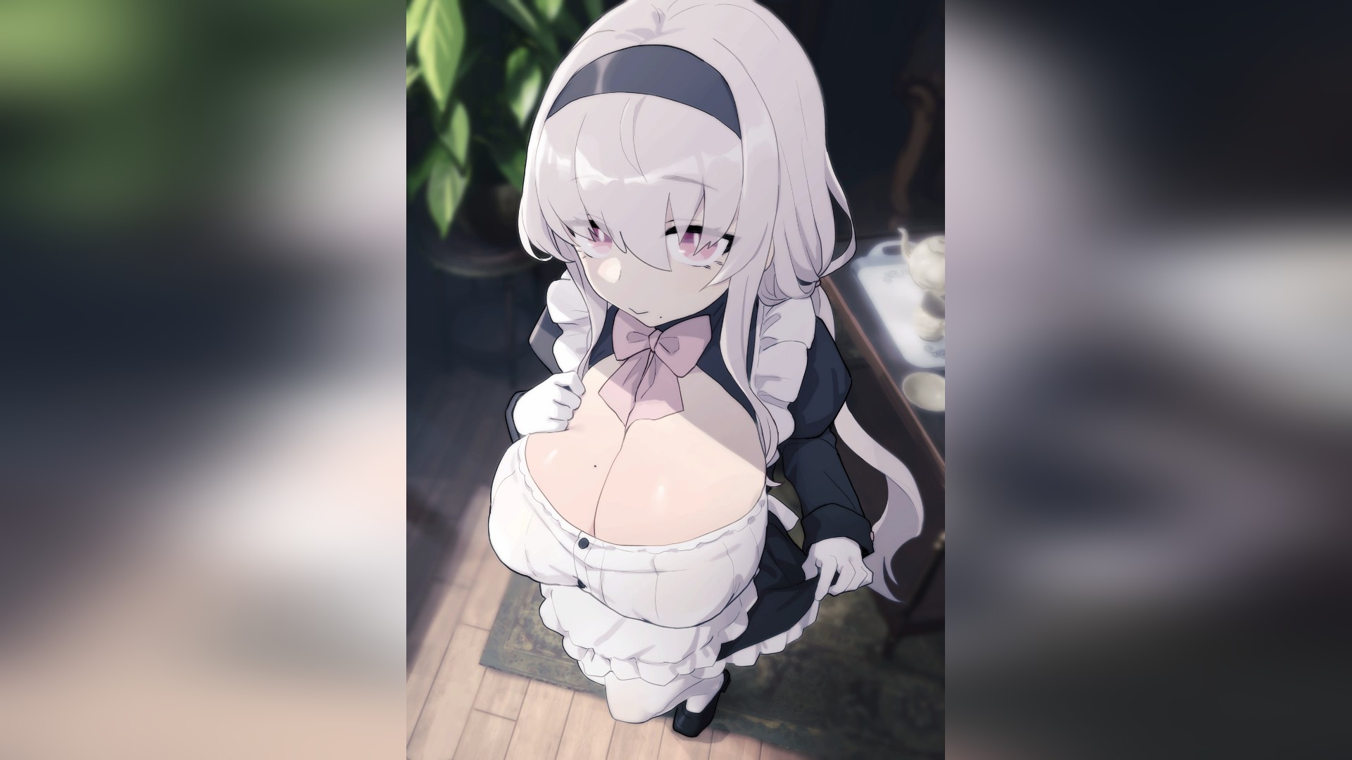 Б：西岛的女仆装 + 无文本（全彩CG）
