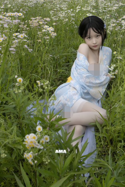 推特颜值女菩萨-小泽 – NO.02 花海和服(18P,333M)
