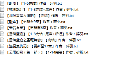 小说贴-【碎羽】作品合集(9本)