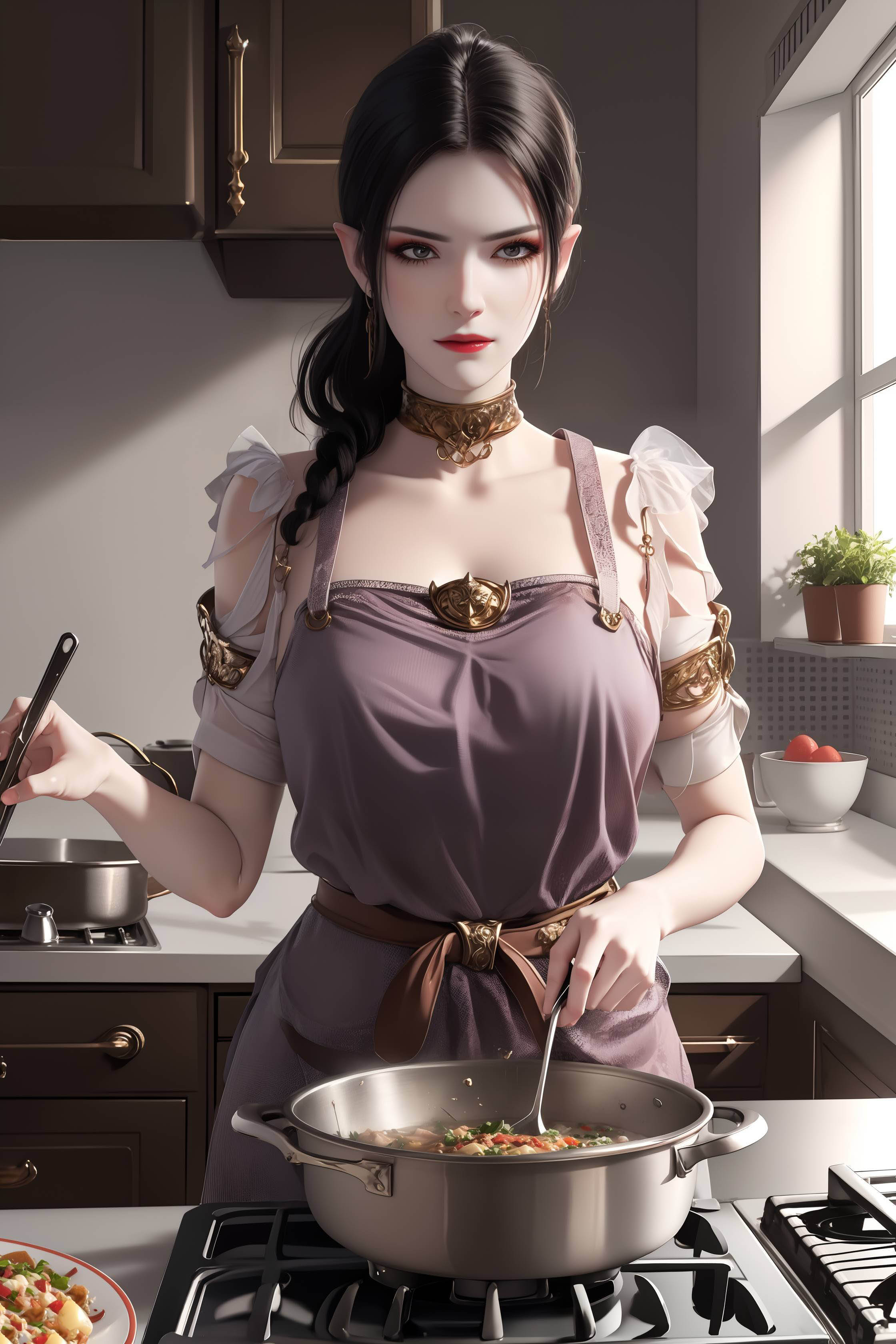 【AI国漫】（偏素）斗破苍穹-美杜莎女仆装+云韵内衣定制【56P】【285MB百度云】