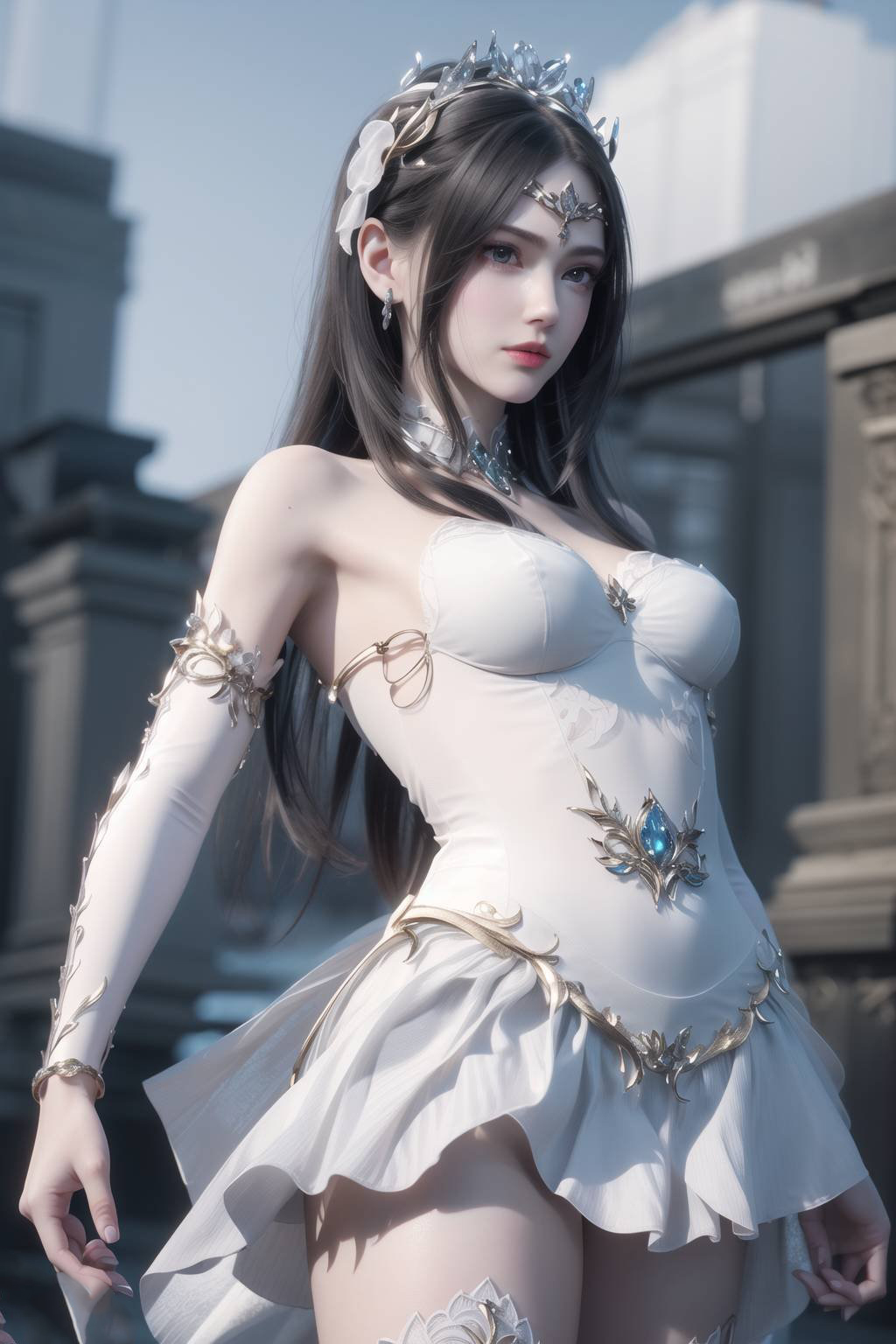 【AI国漫】（偏素）斗罗大陆-千仞雪-白衣【54P】【93MB百度云】