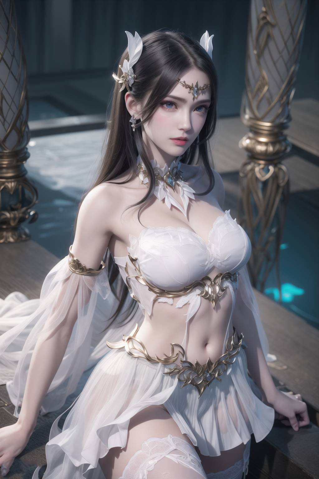 【AI国漫】（偏素）斗罗大陆-千仞雪-白衣【54P】【93MB百度云】