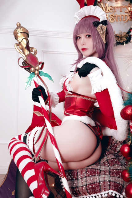 巨乳cos-半半子-Christmas Bunny Aike(41P,457M)