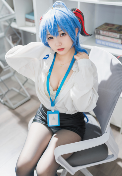 cos-花铃-甘雨秘书(94P,671M)