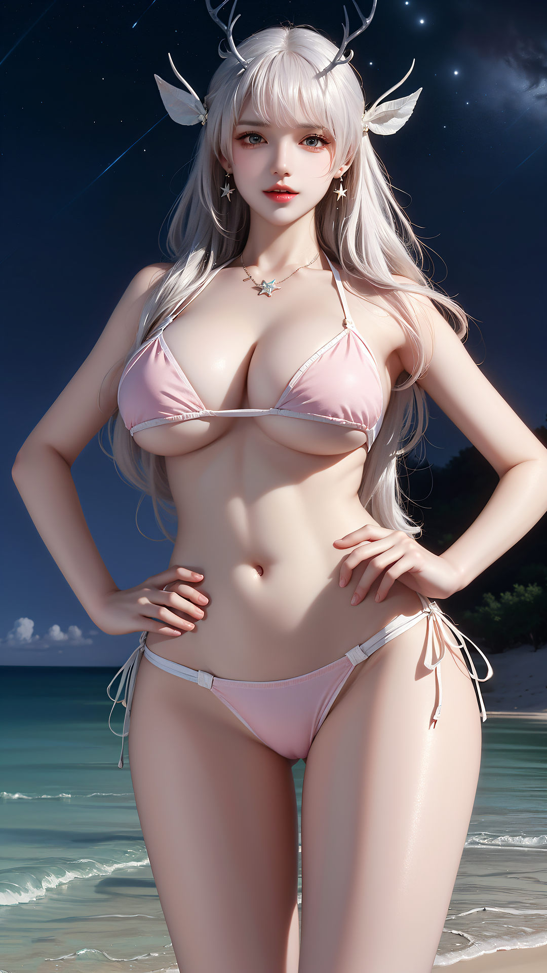 [拟真写实] AI绘画 仙气飘飘的鹿角妹子【43P】【385MB百度云】