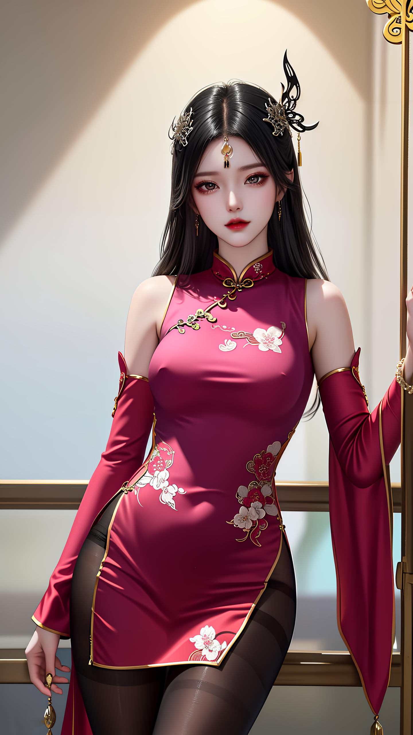 [拟真写实] 少女旗袍吊带嗨丝【36P】【133MB百度云】