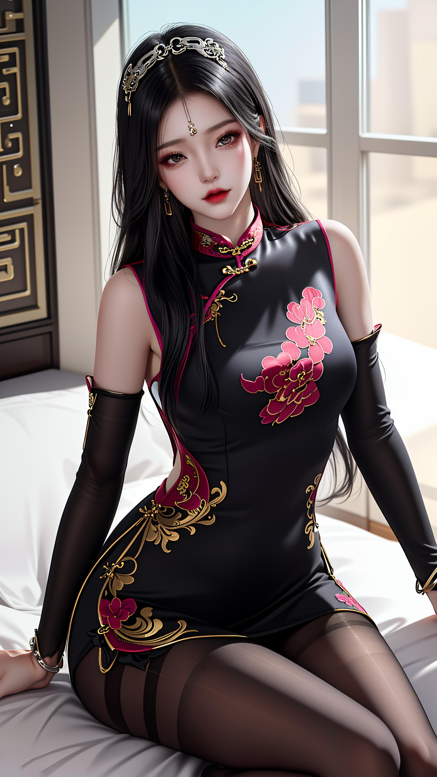 [拟真写实] 少女旗袍吊带嗨丝【36P】【133MB百度云】