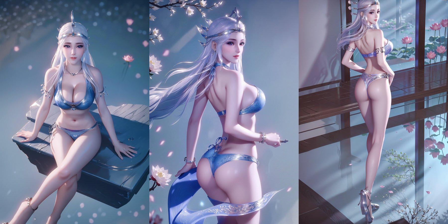 [拟真写实] 【AI国漫】925-雪女+貂蝉 二选一[102P][188MB百度云]