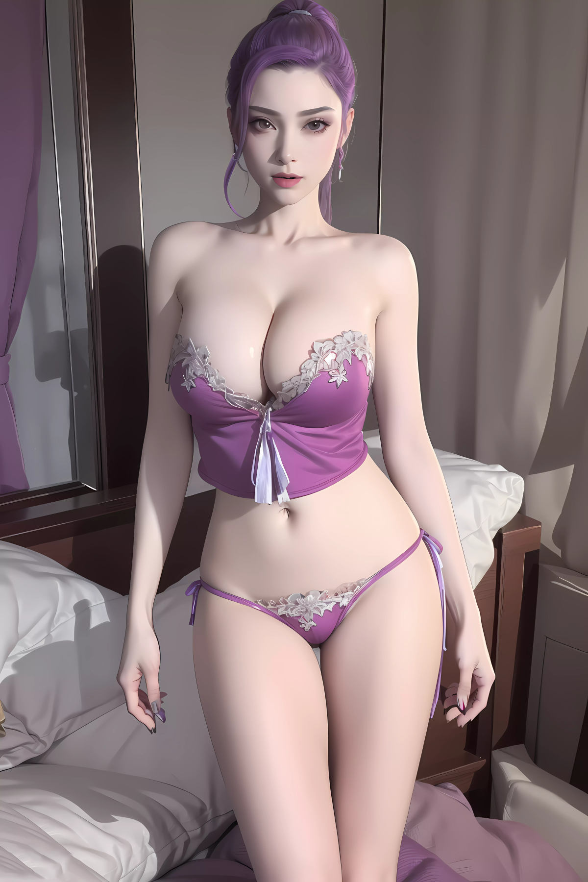 [拟真写实] [AI国漫]顾岚-淡紫情趣【30P】【352MB百度云】