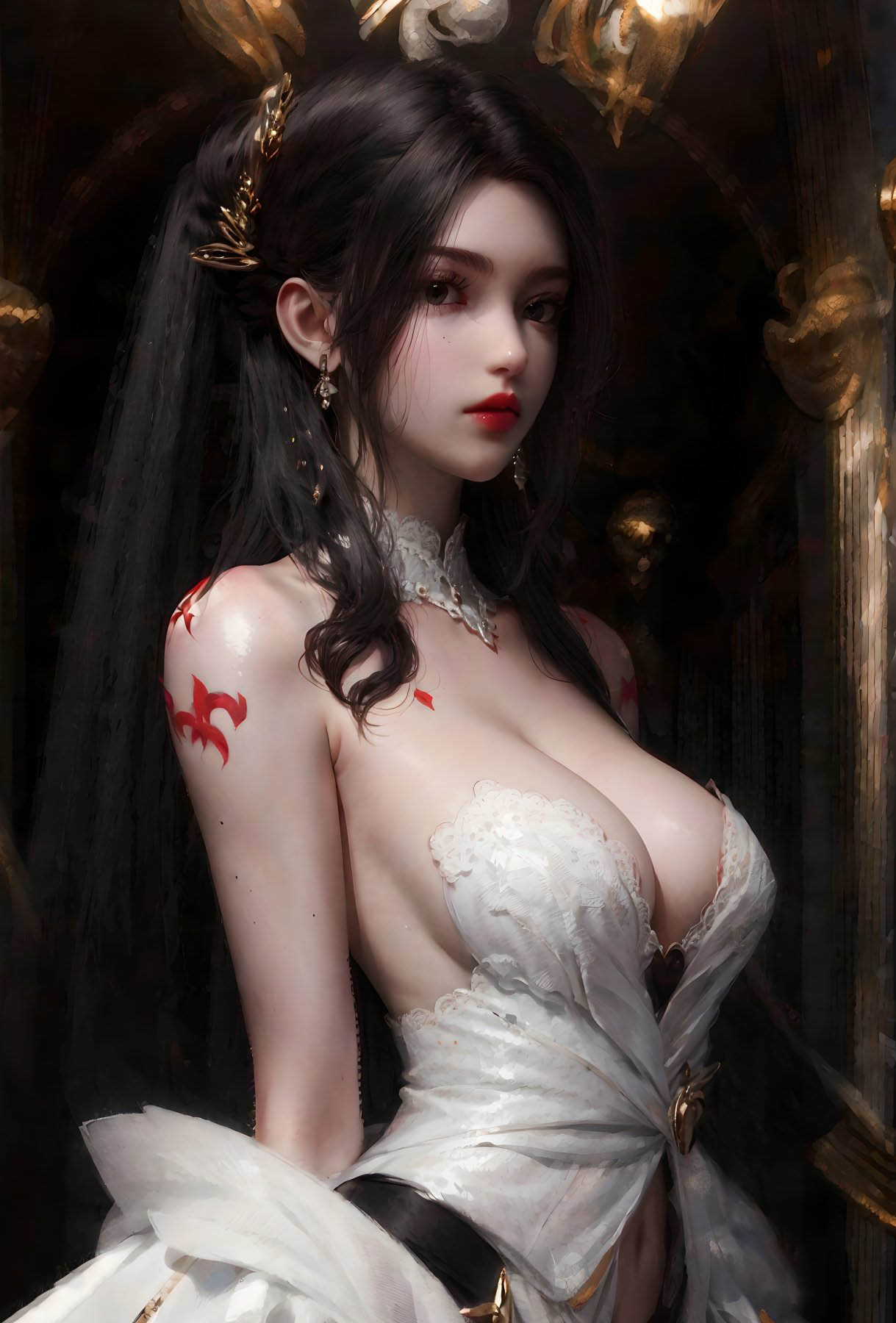 [拟真写实] [AI国漫]秦怡宁-玫瑰闺房与巨乳【50P】【259MB百度云】