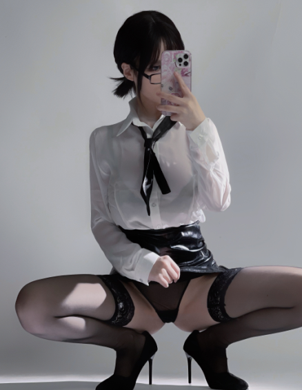 cos-幼愛youmeko-黑丝眼镜OL +天乃莉莉纱（55P,217M）