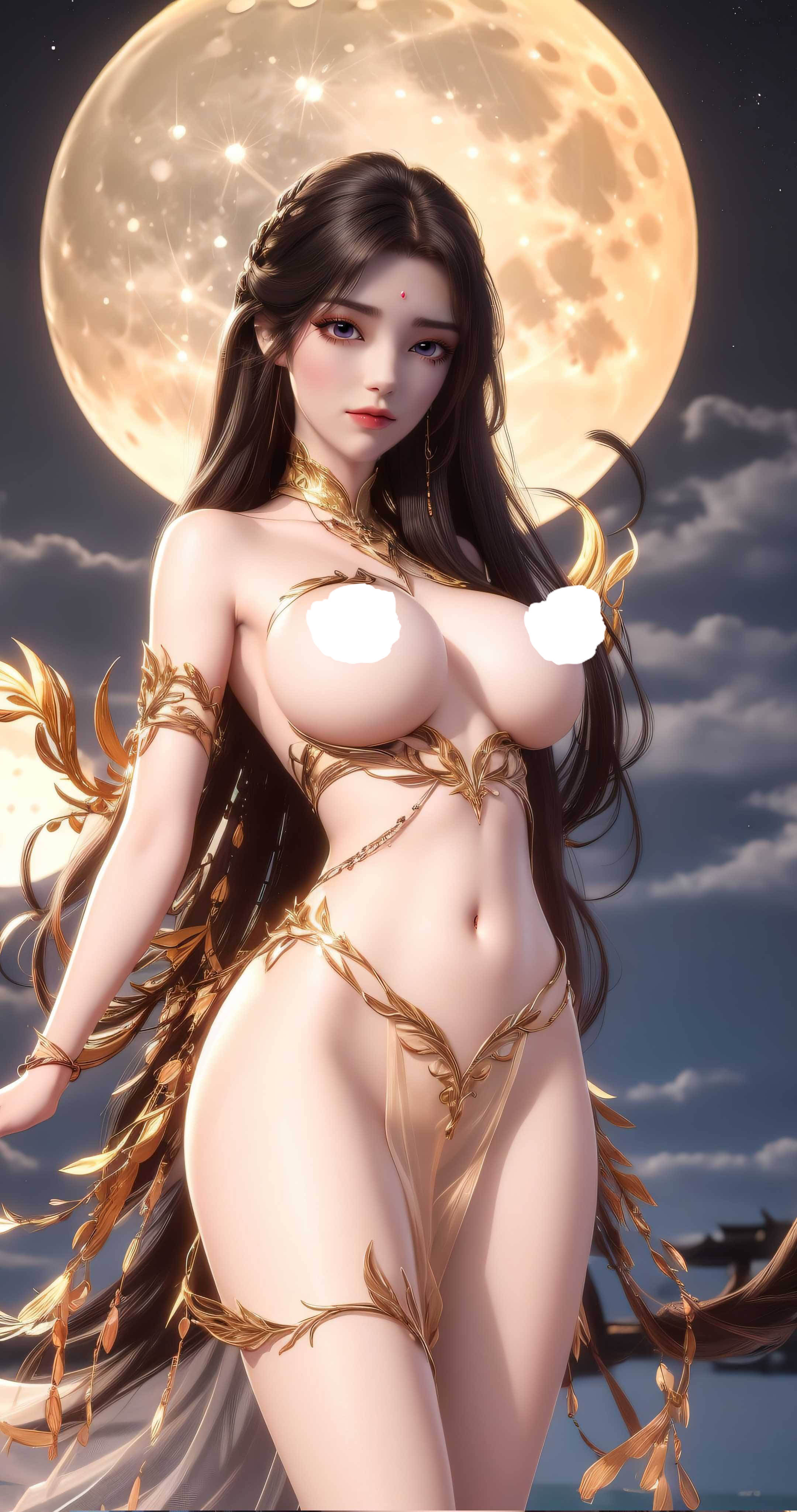 [3D] 【AI国漫】10.10完美世界-月婵黑纱【83P】【348MB百度云】