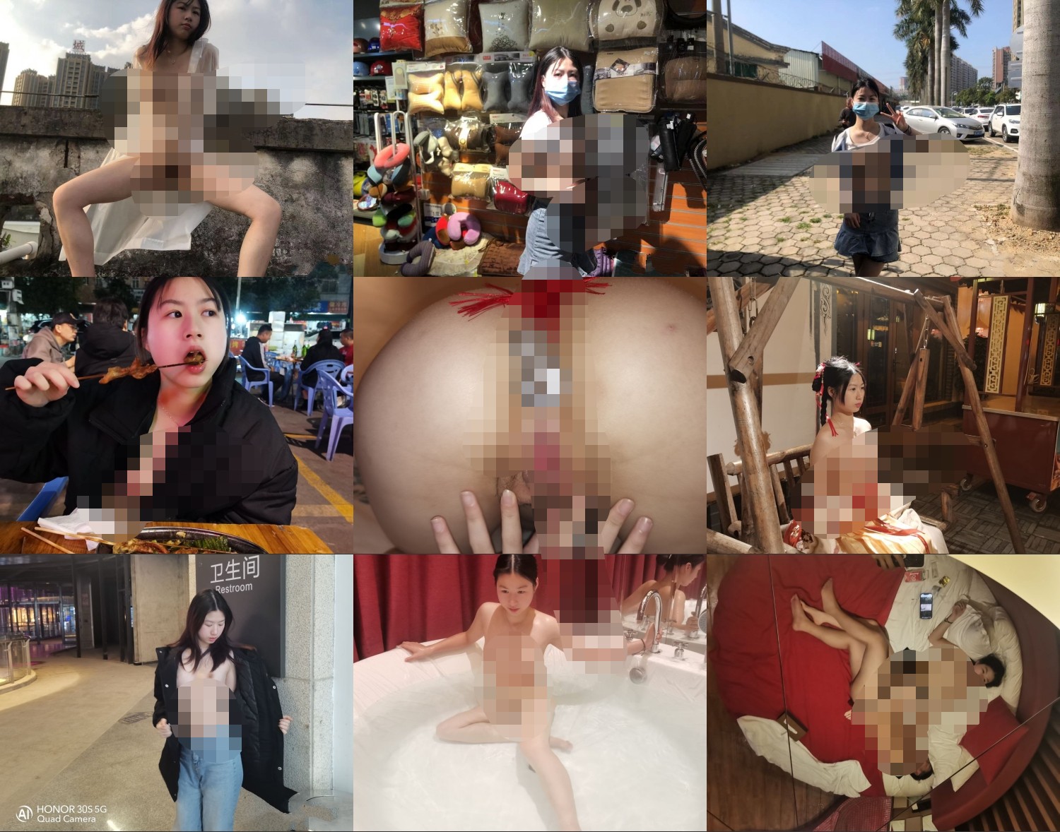 人不可貌相SM清纯反差性奴母狗【小欢】视图流出，超市商场各种露出3P调教玩得全面 3130M