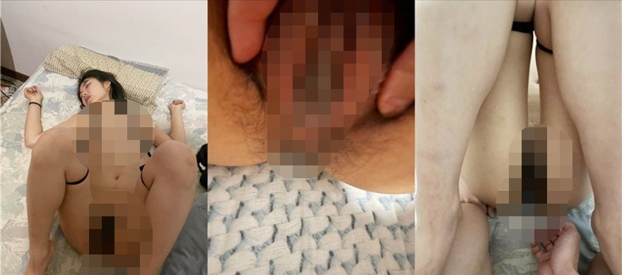 (已替换)下药迷翻漂亮的黑丝女友-各种物件都往她的B里塞怎么玩都行 1480M