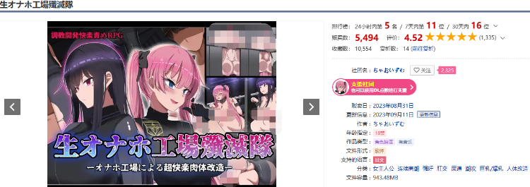 【日式RPG】活体自慰套工厂歼灭队 ~生オナホ工場殲滅隊 v1.2 汉化版