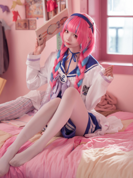cos-艾西aiwest-湊阿库娅 私服+刻晴花嫁(95P,1.11G)