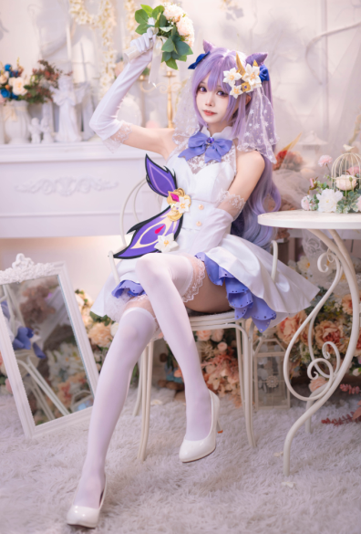 cos-艾西aiwest-湊阿库娅 私服+刻晴花嫁(95P,1.11G)