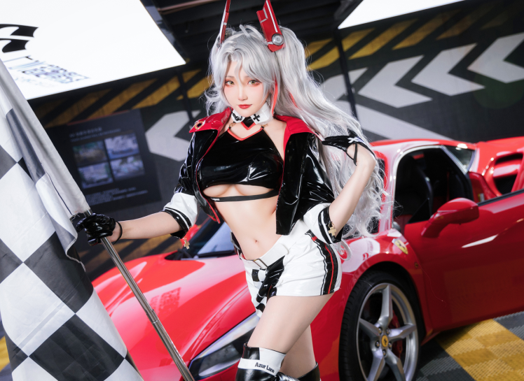 cos-瓜希酱 &Momoko葵葵-双人欧根亲王企业赛车VER(58P,276M)