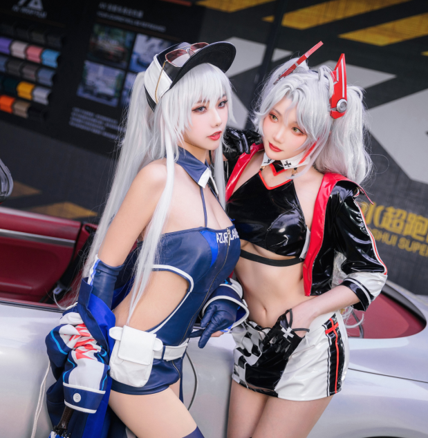 cos-瓜希酱 &Momoko葵葵-双人欧根亲王企业赛车VER(58P,276M)