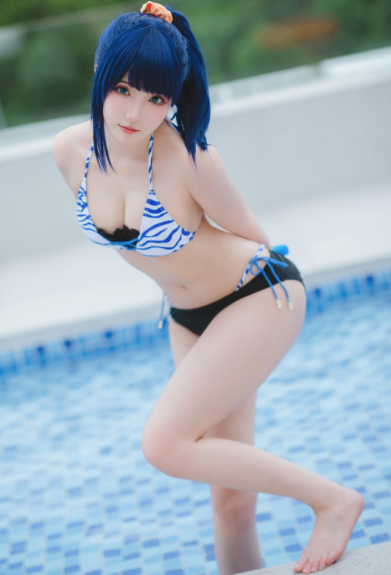 cos-Momoko葵葵 &瓜希酱-SSSS.GRIDMAN 宝多六花&新条茜 泳装(85P,472M)
