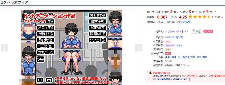 【像素互动SLG】セクハラオフィス DL原版